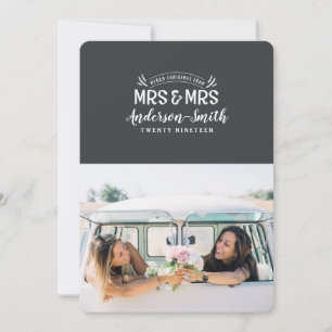 Mme et Mme mariage de Noël faire-part