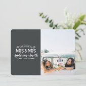 Mme et Mme mariage de Noël faire-part (Debout devant)