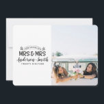 Mme et Mme mariage de Noël faire-part<br><div class="desc">Mme et Mme carte photo mariage de Noël. Annoncez vos bonnes nouvelles dans le style de cette saison de vacances avec ce faire-part mariage et Noël / carte photo de vacances. Modifiez la couleur de l'arrière - plan pour qu'elle soit adaptée à votre photo. Partie d'une collection.</div>