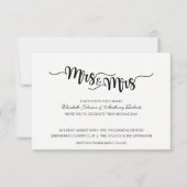 Mme et Mme Script | Invitations de mariage moderne (Devant)