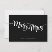 Mme et Mme Script | Invitations de mariage moderne (Dos)