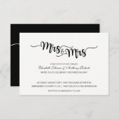 Mme et Mme Script | Invitations de mariage moderne (Devant / Derrière)