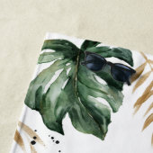 Mme feuille tropicale & typographie serviette de p (En situation)