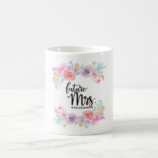 Mme florale Mug de couleur d'eau future