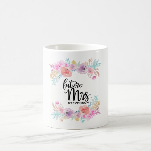 Mme florale Mug de couleur d'eau future (Centre)