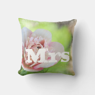 Mme Garden Wedding Floral Pink Peony Coussin