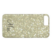 Mme Glittery Gold iPhone 7 Plus Coque (Dos (Horizontal))