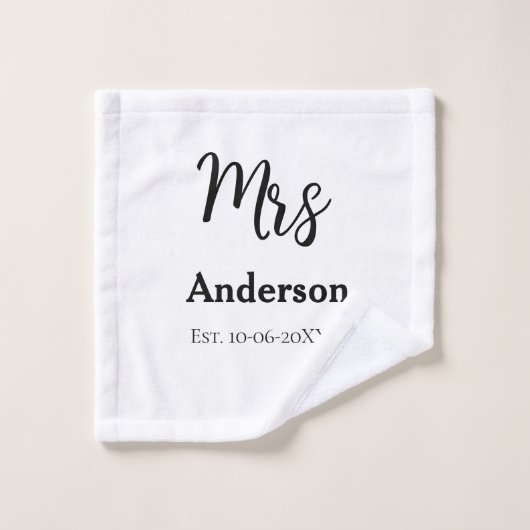 Mme mariée mariée mariée nom date année est. Simpl (Gant de toilette)