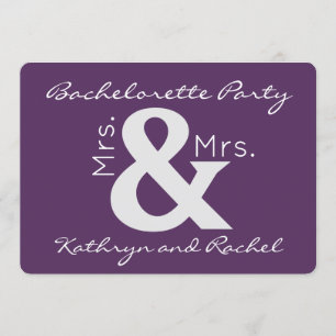 Mme & Mme Bachelorette Party Invitation