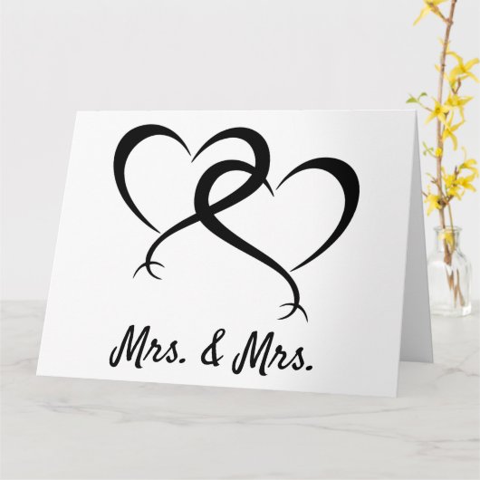 Mme & Mme Carte de fierté lesbienne (Fleur jaune)