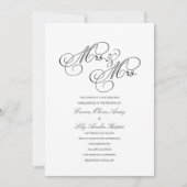 Mme & Mme | Invitation de mariage lesbienne (Devant)