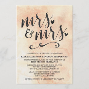 Mme & Mme Lesbian Faire-part de mariage