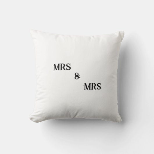 Mme & Mme récemment marié coussin (Recto)