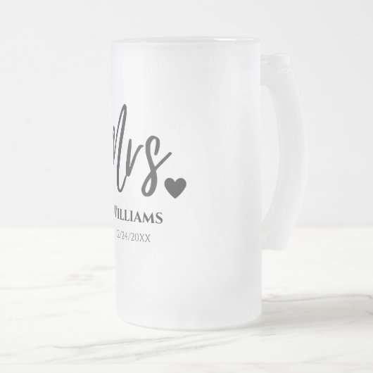 Mme Modern Stein Bride Beer Mug : Cadeau Mariage (Devant droit)