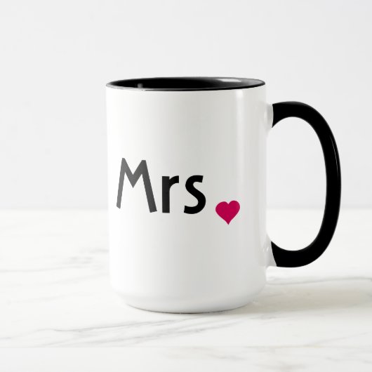 Mme mug au coeur d'amour rouge (Droite)
