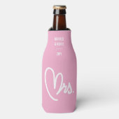 Mme Newlysée Custom Text Pink Bottle Glacière (Bottle Devant)