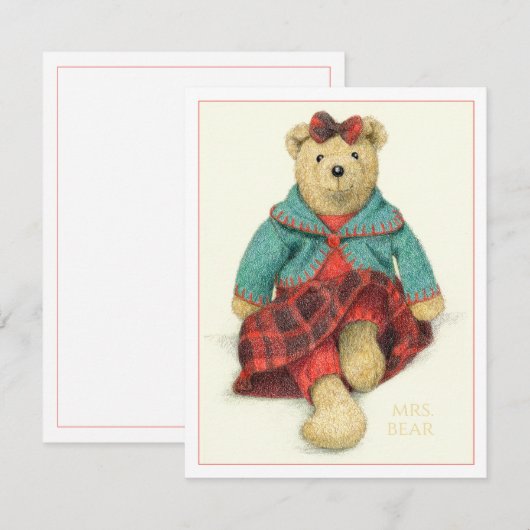 MME. OURS 4,25x5,5 Carte Plate (Devant / Derrière)