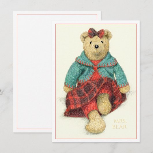 MME. OURS 4.5x6.25 Carte Plate (Devant / Derrière)