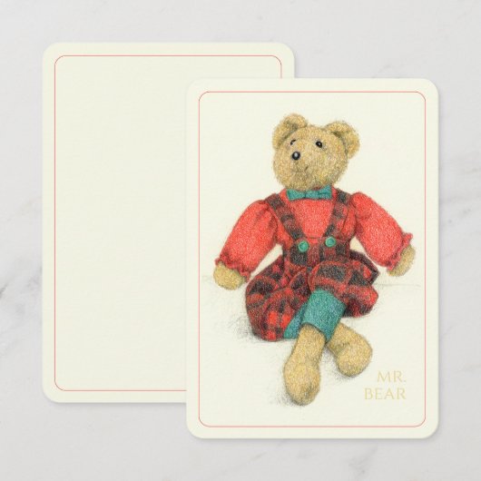 MME. OURS Carte plate II 3,5x5 (Devant / Derrière)