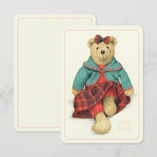 MME. OURSE 3.5x5 Carte plate II (Devant / Derrière)