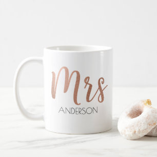 Mme personnalisée or rose de la tasse de café
