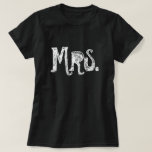 Mme t-shirts pour la mariée / femme<br><div class="desc">Mme t-shirts pour la femme et assortis M t-shirts pour le marié. Idée cadeau de mariage mignonne ou de bachelorette pour mariée et mariée / mari et femme. Conception manuscrite vintage.</div>