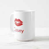 Mme tasse de lèvres de nom personnel (Devant gauche)