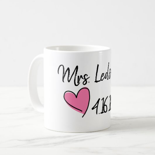 Mme tasse nuptiale de douche (Devant gauche)
