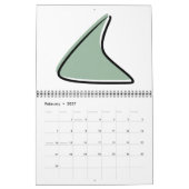 Mmilieu du siècle moderne #3 Calendrier d'art rétr (Feb 2027)
