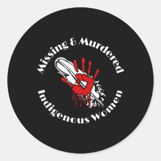 MMIW Vermist Ed Inheems Ronde Sticker