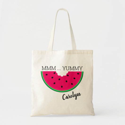 MMM ... GEMIDDELDE GEMIDDELDE, rode watermeloen, g Tote Bag (Voorkant)
