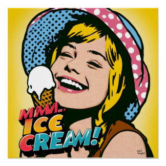 'Mmm...ice cream !' Perfect Poster