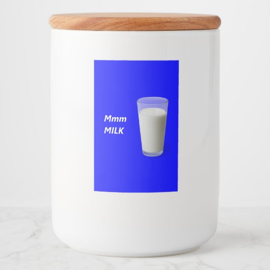 Mmm MILK Voedselcontainer Etiket (Voorkant)