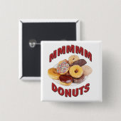 MMMMM DONUTS VIERKANTE BUTTON 5,1 CM (Voorkant /achterkant)