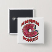 MMMMM DONUTS VIERKANTE BUTTON 5,1 CM (Voorkant /achterkant)