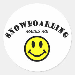 MMS: Snowboarding Ronde Sticker