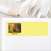 MN-bomen in de herfst retouradreslabels Etiket (Insitu)