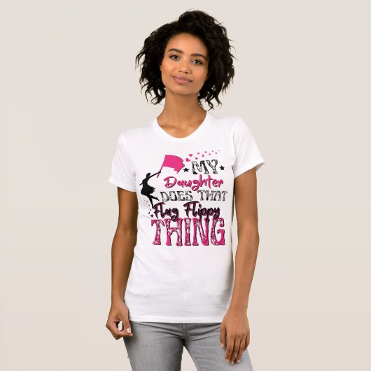 M'n dochter doet dat ding van de vlag. t-shirt (Voorkant volledig)