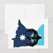 MN Loon Rising - MN State flag Feestdagenkaart (Voorkant / Achterkant)