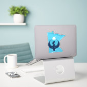 MN Loon Rising Sticker (Laptop op bureau)