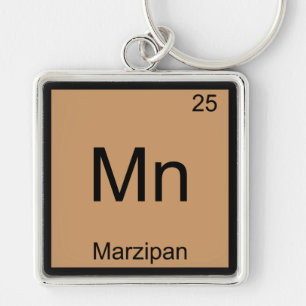 Mn - Marzipan Funny Chemistry Element Symbol T-shi Sleutelhanger