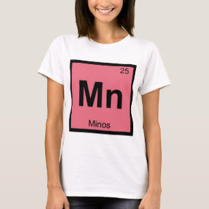 Mn - Minos Grieks scheikunde periodiek systeem sym T-shirt