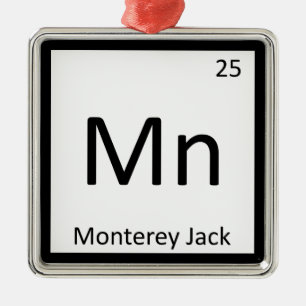 Mn - Monterey Jack Cheese Chemistry Periodic Table Metalen Ornament
