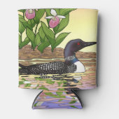 MN State Bird Flower Loon Lady Slipper Blikjeskoeler (Voorkant)