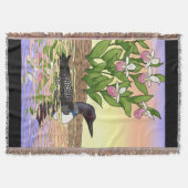 MN State Bird Flower Loon Lady Slipper Deken (Voorkant)