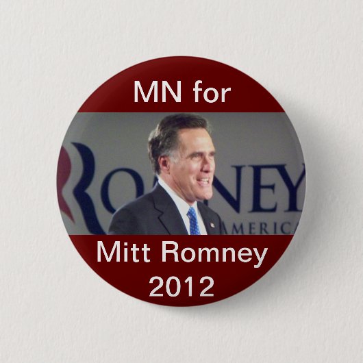 MN voor Mitt Romney 2012 Politieke Button (Voorkant)