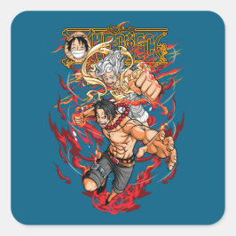 Mnagá One Piece Vierkante Sticker