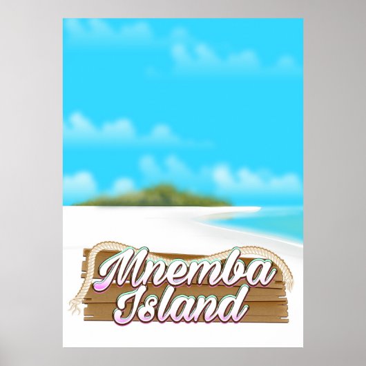 Mnemba Island travel poster (Devant)