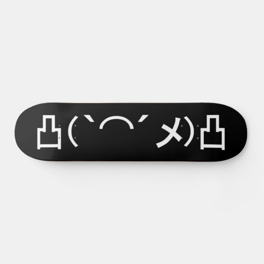 Mo' Angry Emoticon Japanese Kaomoji Skateboard Dec (Horz)