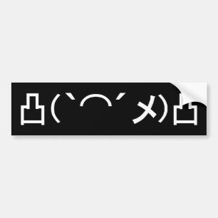Mo' Angry Emoticon Japans Kaomoji Bumpersticker